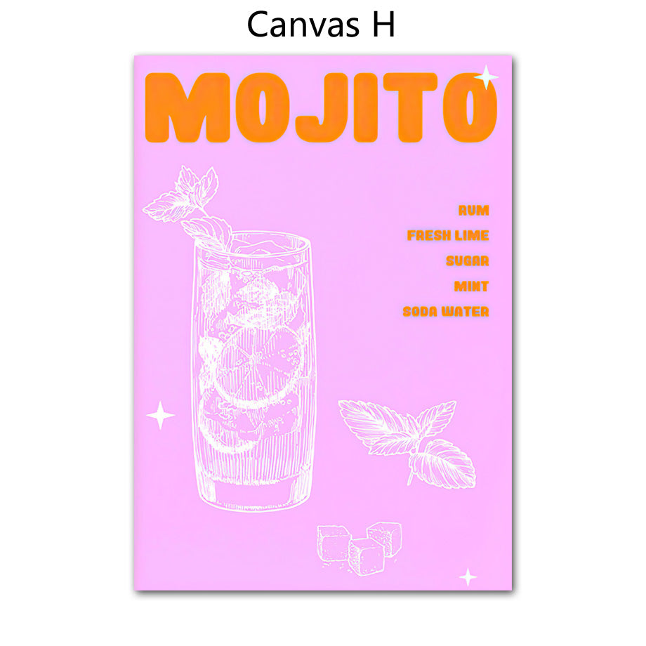 Nordic Posters And Printed Photos On The Wall Of The Bar Room Decor