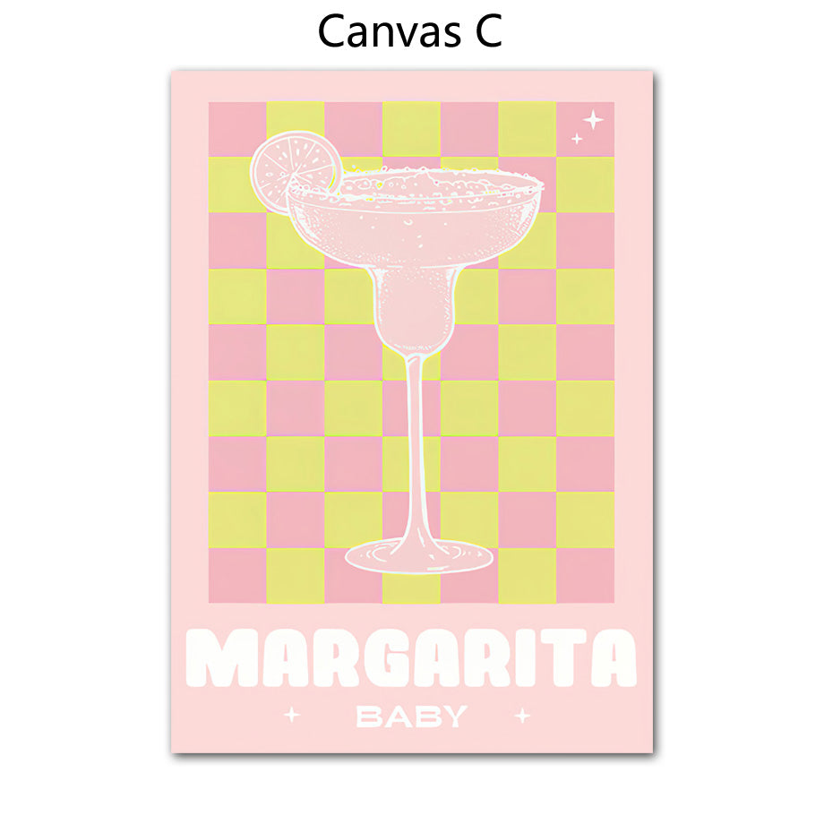 Nordic Posters And Printed Photos On The Wall Of The Bar Room Decor